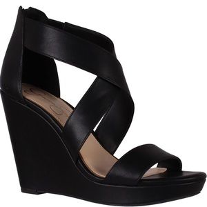 Jessica Simpson JINXXI black wedge heel